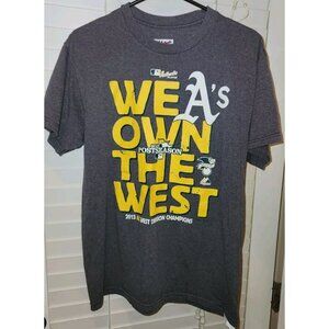 majestic OAKLAND A'S 2013 AL WEST DIVISION CHAMPIONS SHIRT-adult medium......B4